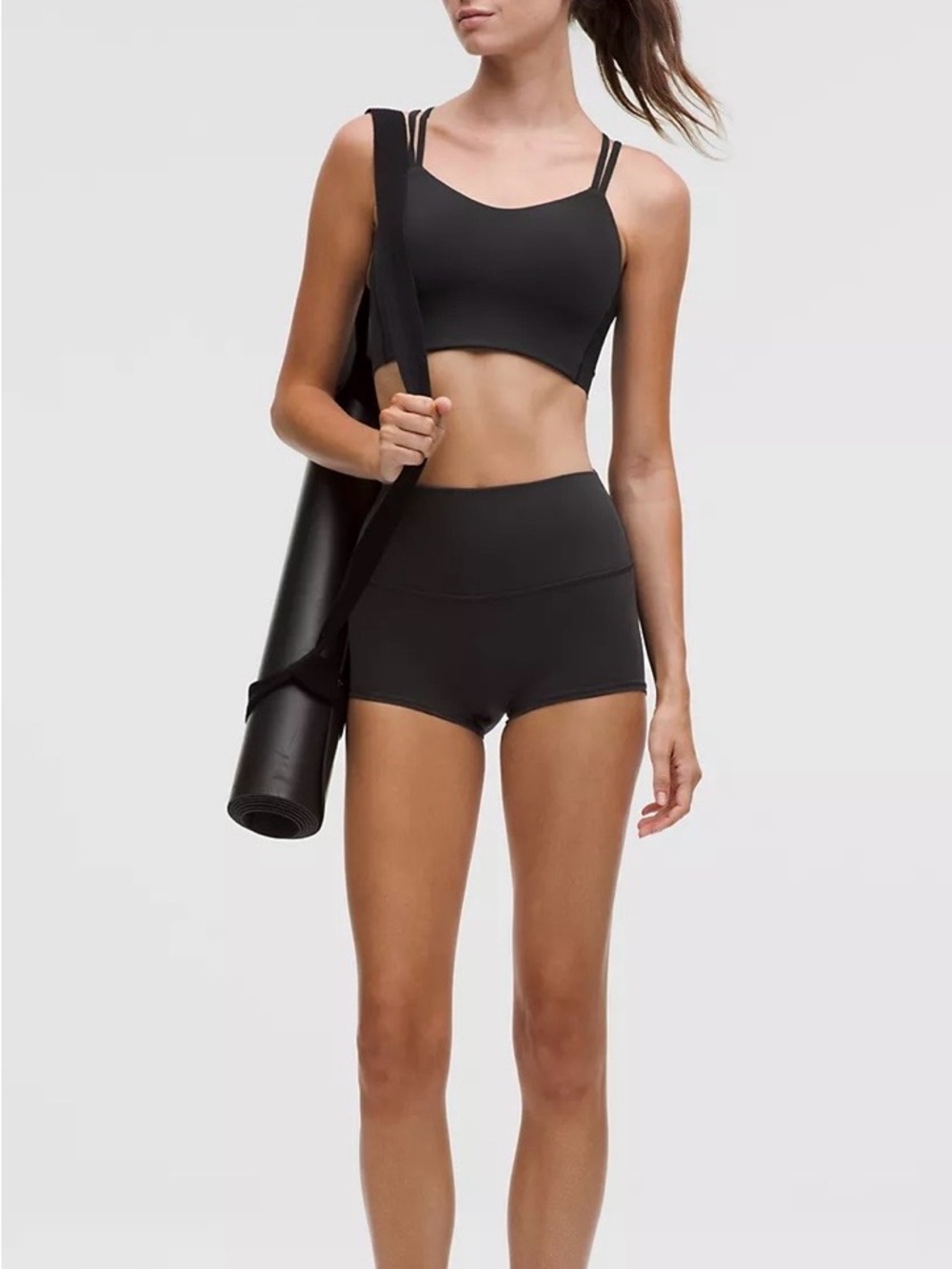 lululemon athletica Black Align High Rise 2" Short